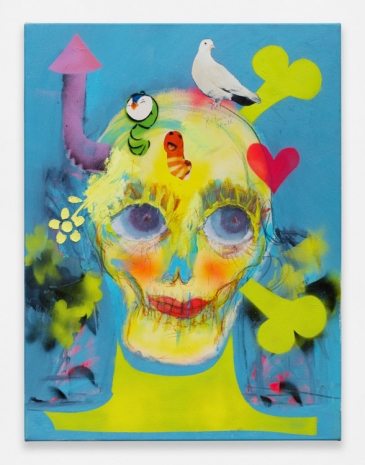 Alessandro Pessoli, Reborn Skull, 2022 , Anton Kern Gallery