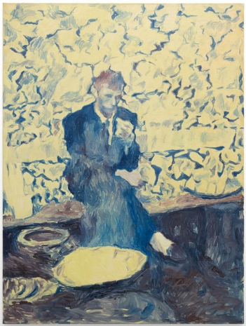 Adrian Paci, Man in blue, 2023 , Galerie Peter Kilchmann