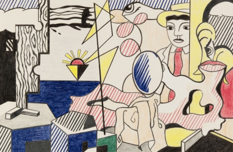 Sturtevant, Study for Lichtenstein Figures with Sunset, 1988, Hollis Taggart