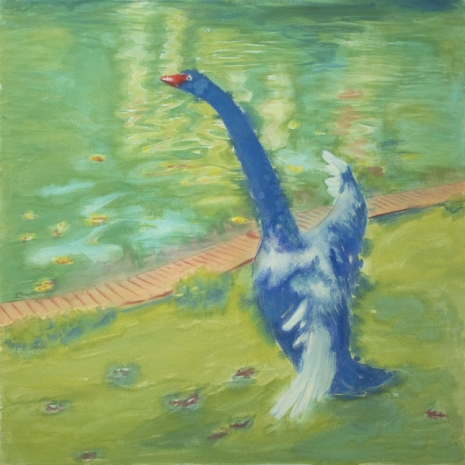 Marlon Portales, Blue swan, 2023 , Pan American Art Projects