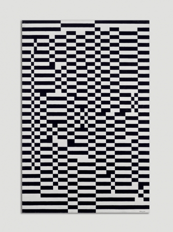 Mario Nigro , Pannello a scacchi bianchi e neri: iterazioni ritmiche simultanee, 1950, A arte Invernizzi