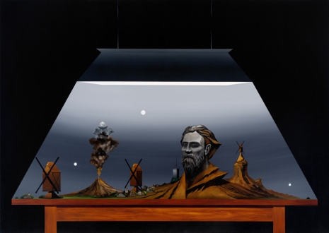 Titus Schade, Modelltisch - Das Felsenmonument, 2023 , Galerie EIGEN + ART