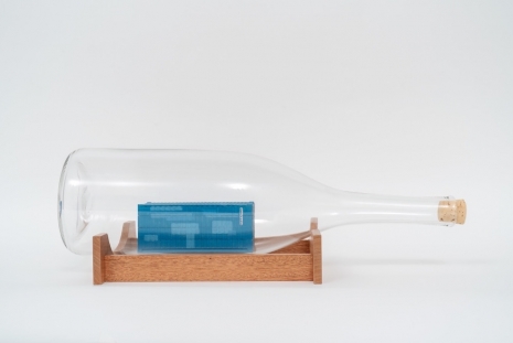 Matt Johnson, Blue Shipping Container in a Bottle, 2022, 303 Gallery