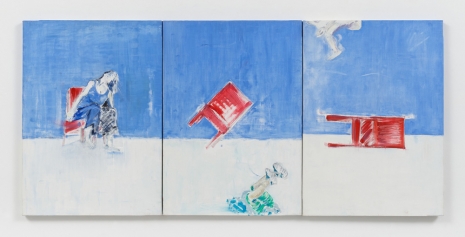 Cathy Josefowitz, Triptyque bleu blanc rouge (Triptych blue white red), 1994 , Hauser & Wirth