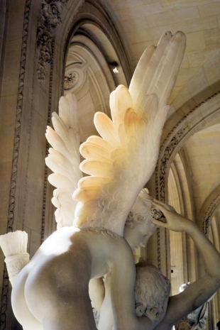 Nan Goldin , Cupid with his wings on fire, Le Louvre, 2010 , Gagosian