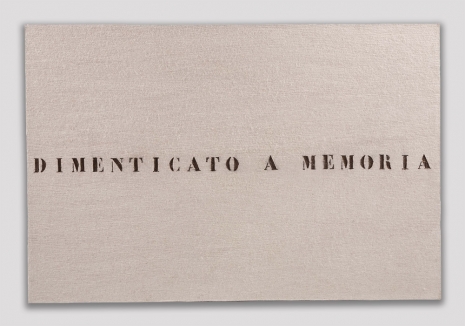 Vincenzo Agnetti, Dimenticato a memoria, 1971-1972 , Cardi Gallery