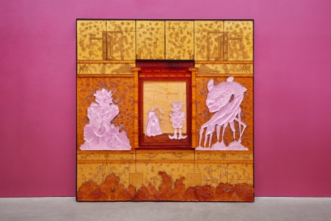Wael Shawky, I Am Hymns of the New Temples: Pompeii Mirrored Bas-relief, 2023, Lia Rumma Gallery