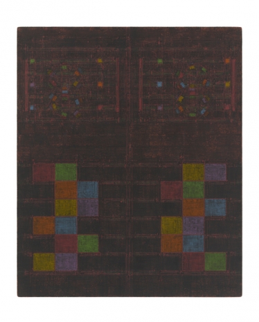 Julia Fish, Score for Threshold, SouthWest - One : dark days [ spectrum in red ], 2020-2023 , Rhona Hoffman Gallery