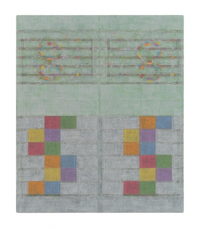 Julia Fish, Score for Threshold, SouthWest - Two [ spectrum in green ], 2020-2022 , Rhona Hoffman Gallery