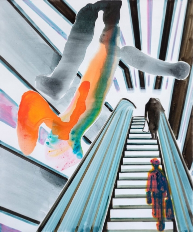 John Kørner, Action on the Escalator, 2020 , KETELEER GALLERY