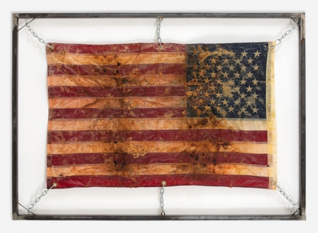 Kiyan Williams, Fried and Suspended Flag, 2023 , Peres Projects