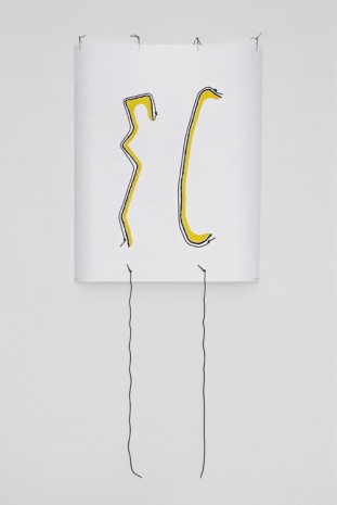 B. Wurtz, Untitled (shoe lace drawing), 2012, Metro Pictures