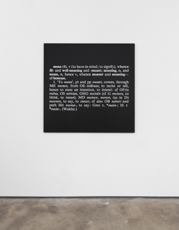 Joseph Kosuth, 'Titled (Art as Idea as Idea)' [mean] (Ety.-E.P.), 1967, Sean Kelly