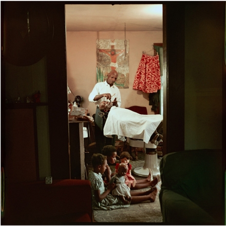 Gordon Parks, In-home Barbershop, Shady Grove, Alabama, 1956, Rhona Hoffman Gallery