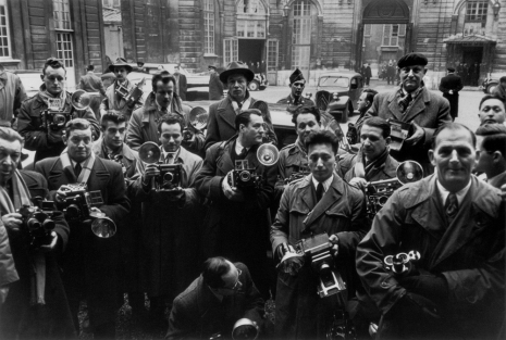 Gordon Parks, Photographers Waiting for Arrival of Dwight D. Eisenhower, Paris, France, 1951 , Rhona Hoffman Gallery