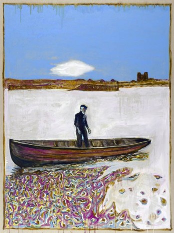 Billy Childish, Moonrise on River (version x), 2012, Lehmann Maupin