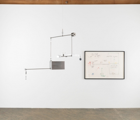Mike Kelley, (left) Repressed Spatial Relationships Rendered as Fluid #1: Martian School (Work Site), (right) Drawing for Repressed Spatial Relationships Rendered as Fluid # 1: Martian School (Work Site), 2002, Hauser & Wirth