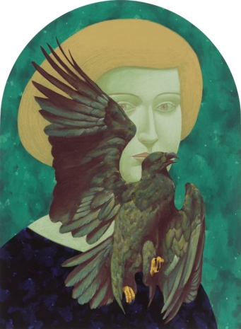 Nicolas Party, Portrait with an Eagle, 2023 , Hauser & Wirth