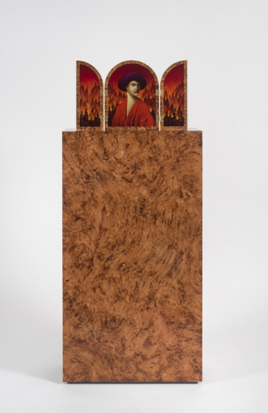 Nicolas Party, Triptych with Red Forest, 2023, Hauser & Wirth