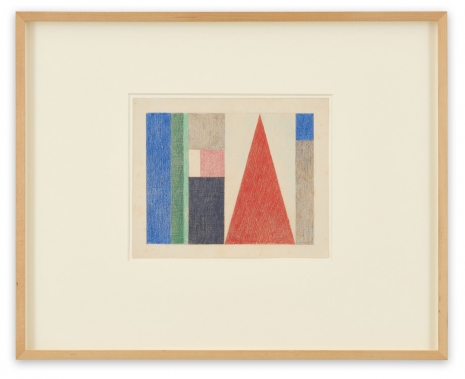 Sophie Taeuber-Arp , Grand triangle: Composition verticale-horizontale (Large Triangle: Vertical-Horizontal Composition), 1916 , Hauser & Wirth