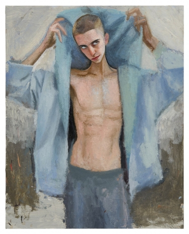 Julien Nguyen, Nikos in Blue Hoodie, 2023 , Matthew Marks Gallery
