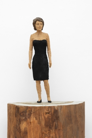 Stephan Balkenhol, Woman in small black Dress, 2021 , Monica De Cardenas