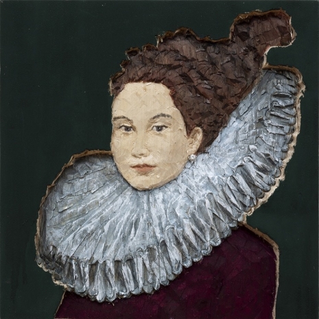 Stephan Balkenhol, Woman with ruff collar, 2023 , Monica De Cardenas