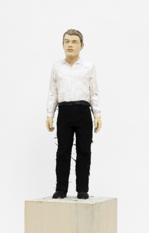 Stephan Balkenhol, Man with black trousers and white shirt, 2023 , Monica De Cardenas