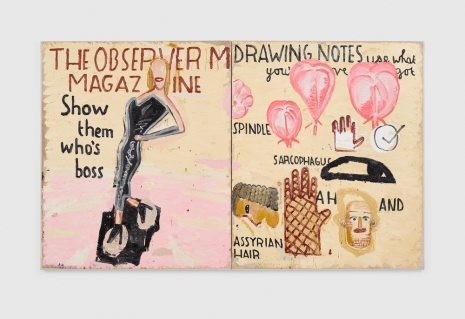 Rose Wylie, Spindle and Cover Girl, 2022, David Zwirner