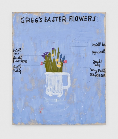 Rose Wylie, Greg’s Flowers, 2023 , David Zwirner