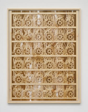 Analia Saban, Cooling Rack (6 x 6), Pine Wood #2, 2023 , Tanya Bonakdar Gallery
