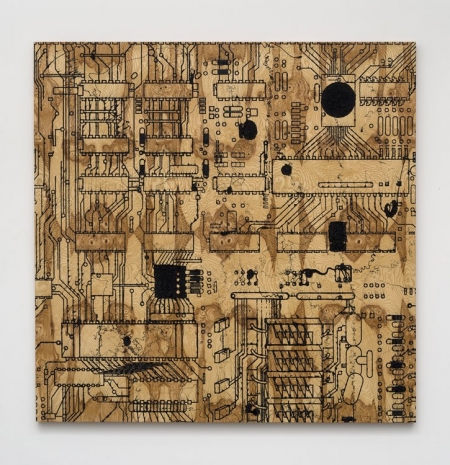 Analia Saban, Circuit Board with Deliberate Lines #3, 2023 , Tanya Bonakdar Gallery