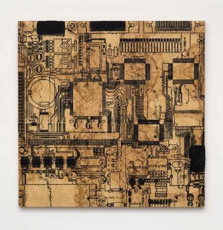 Analia Saban, Circuit Board with Deliberate Lines #4, 2023 , Tanya Bonakdar Gallery