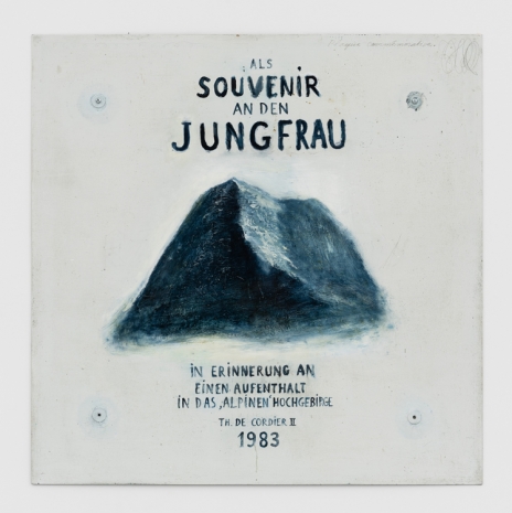 Thierry De Cordier, SOUVENIR AN DEN JUNGFRAU (plaque commémorative), 1983-1990, Xavier Hufkens