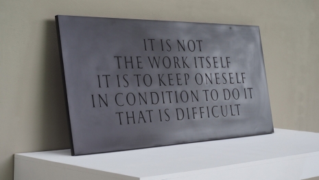 Trevor Clarke , It is not the work itself it is to keep oneself in condition to do it that is difficult, 2009 , NewArtCentre.