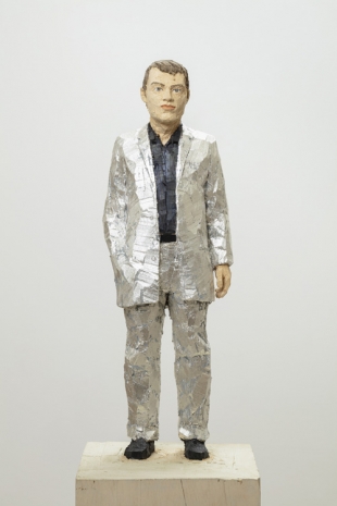 Stephan Balkenhol , Man in a Silver Suit, 2022 , Galerie Forsblom