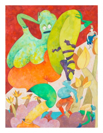 Gladys Nilsson , Carefull Stepping, 2021, Rhona Hoffman Gallery