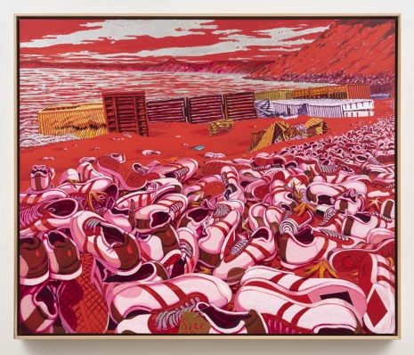 Dewey Crumpler, White Shoes, Red Field, 2016 , Andrew Kreps Gallery