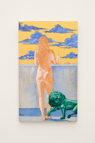 Frédéric Pardo , Nu de dos avec un lion vert, 1978, Loevenbruck