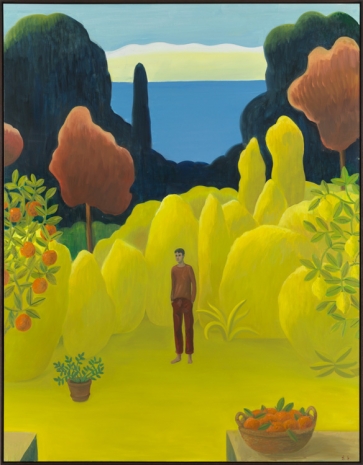 Ben Sledsens, Figure in the Yellow Garden, 2023 , Tim Van Laere Gallery