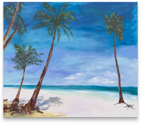 Karen Kilimnik, sand, sea + palms, the beach, 2023 , Sprüth Magers