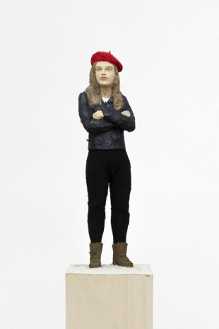 Stephan Balkenhol , Woman with beret, 2023 , Monica De Cardenas