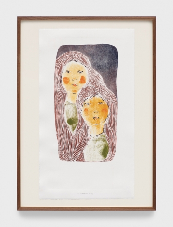 Claire Tabouret, California Sycamore Girls (green), 2023, Perrotin