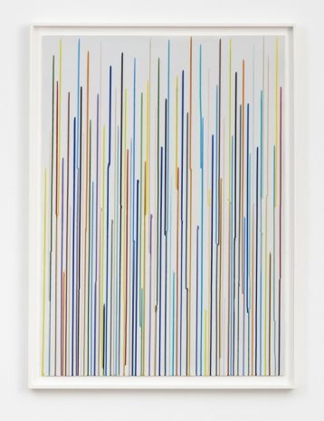 Ian Davenport , Staggered Lines Mixolydian (Grey 2), 2016 , Slewe Gallery