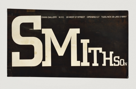 Robert Smithson, Poster for Dwan Gallery exhibition, 1966 , Marian Goodman Gallery