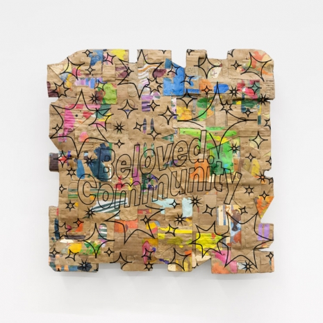 Andrea Bowers, Recycled Paint Palette Series (Beloved Community), 2023 , Andrew Kreps Gallery