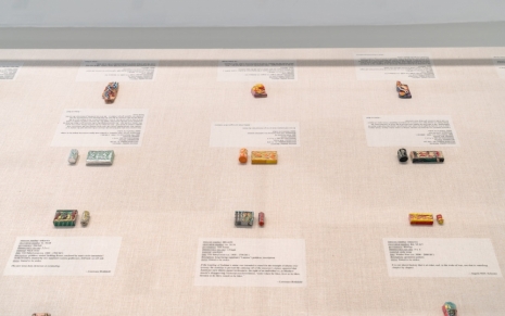 Michael Rakowitz, The invisible enemy should not exist (Vitrine 1 - ivories and cylinder seals), 2023, Rhona Hoffman Gallery