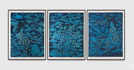 Marcel Dzama, Blue Water Blues, 2024 , Tim Van Laere Gallery
