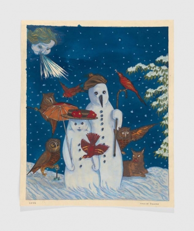 Marcel Dzama, The sleep of reason produces snow men, 2022 , Tim Van Laere Gallery