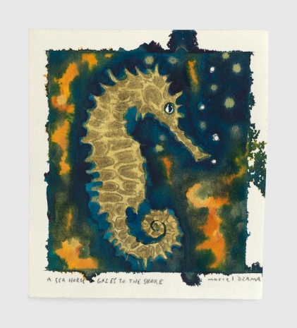 Marcel Dzama, A seahorse gazes at the shore, 2024 , Tim Van Laere Gallery